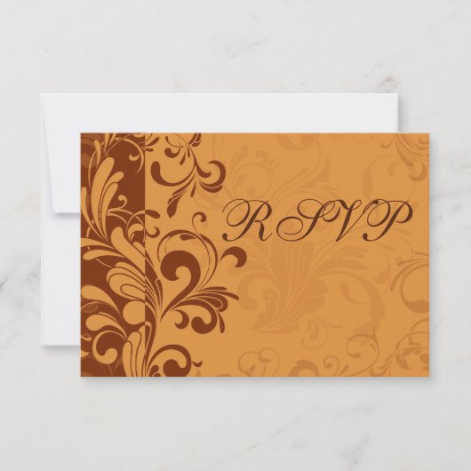 Warme Gouden Herfstswirl Kaart (Voorkant)