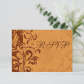 Warme Gouden Herfstswirl Kaart (Staand voorkant)