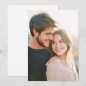 Warme Gouden Romantische Foto Kaart (Voorkant / Achterkant)