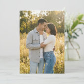 Warme Gouden Romantische Foto Kaart (Staand voorkant)