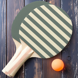 Warme Grijze Polo Strepen en Effen Tafeltennisbatje