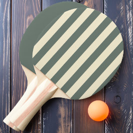 Warme grijze polo strepen en effen tafeltennisbatje