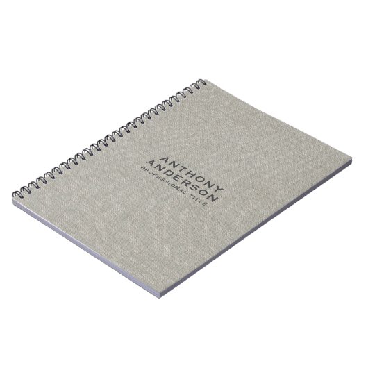 Warme grijze stof textuur notitieboek (Linkerzijde)