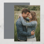 Warme Groene Romantische Foto Kaart (Voorkant / Achterkant)