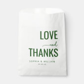 Warme Groene Typografische Dankbaarheid Bedankzakje (Voorkant)