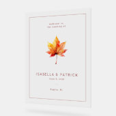Warme Herfst Aquarel Blad Acryl Bord (Hoek)
