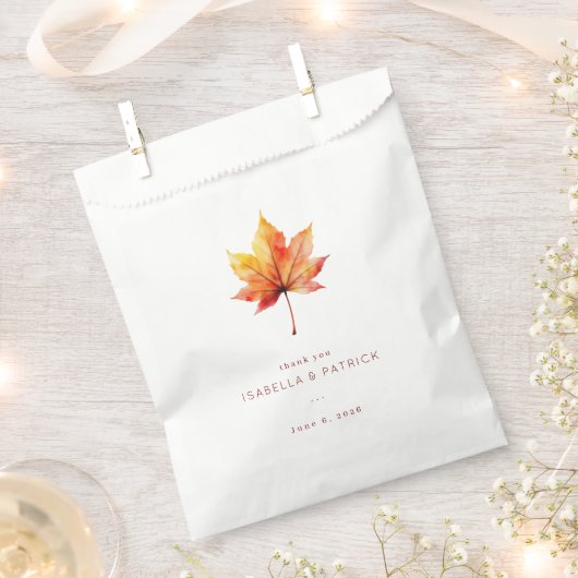 Warme herfst aquarel esdoornblad bedankzakje (Geknipt)