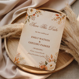 Warme Herfst Bloemen Save The Date