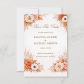 Warme Herfst Bloemige Aankondiging (Voorkant)