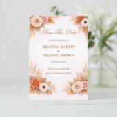 Warme Herfst Bloemige Aankondiging (Staand voorkant)