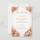 Warme Herfst Bloemige Aankondiging (Voorkant)