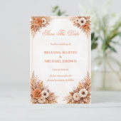 Warme Herfst Bloemige Aankondiging (Staand voorkant)