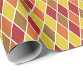 Warme Herfst Geometrische Harlekijn Cadeaupapier (Rol Hoek)