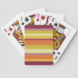 Warme Herfst Horizontale Strepen Pokerkaarten