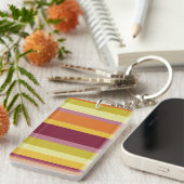 Warme Herfst Horizontale Strepen Sleutelhanger (Voorkant Rechts)
