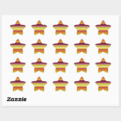 Warme Herfst Horizontale Strepen Ster Sticker (Vel)