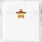 Warme Herfst Horizontale Strepen Ster Sticker (Tas)