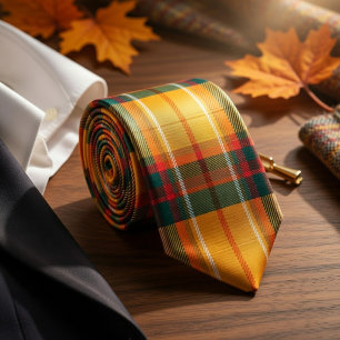 Warme Herfst Oogst Tartan Schotland Patroon Stropdas