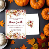 Warme herfst Wildflower Douche uitnodiging