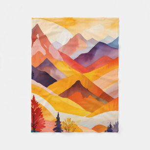 Warme herfstbergen fleece deken