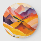 Warme herfstbergen grote klok (Voorkant)