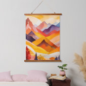 Warme herfstbergen hangend wandkleed (Slaapkamer)