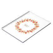 Warme Herfstblad Krans Naam Design Notitieboek (Linkerzijde)