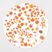 Warme herfstbladeren, magische seizoensgeschenken labels (Design 2)