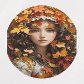 Warme herfstbladeren, magische seizoensgeschenken labels (Design 1)