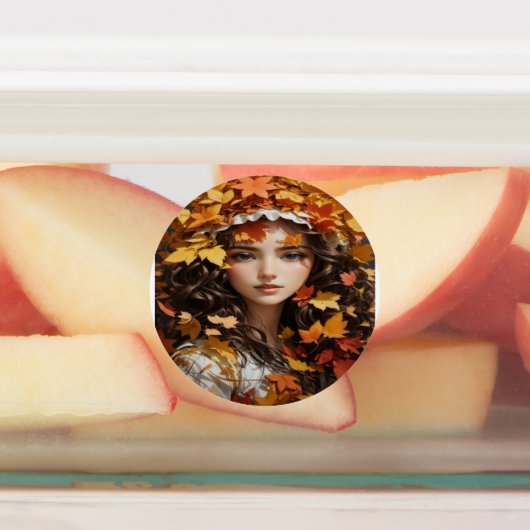 Warme herfstbladeren, magische seizoensgeschenken labels (Aangebracht)