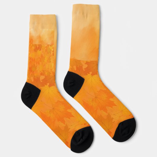 Warme herfstbladeren sokken (Rechts)
