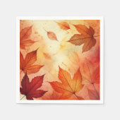 Warme herfstbladeren Waterverf Découpage servetten (Voorkant)