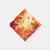 Warme herfstbladeren Waterverf Découpage servetten (Hoek)