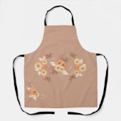 Warme herfstfloralen – botanisch schort (Voorkant)