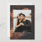 Warme herfstkleuren Fotobruiloft Bewaar de datum Save The Date (Voorkant)