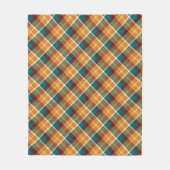 warme herfstkleuren geruite tartanpatroon fleece deken (Voorkant)