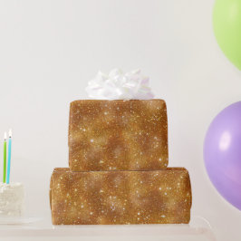 Warme honing gouden gloed crème glitterpatroon cadeaupapier