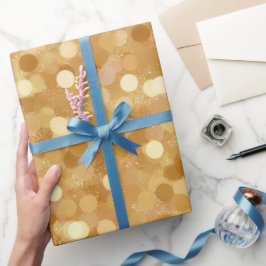 Warme honing gouden gloed crème glitterpatroon cadeaupapier