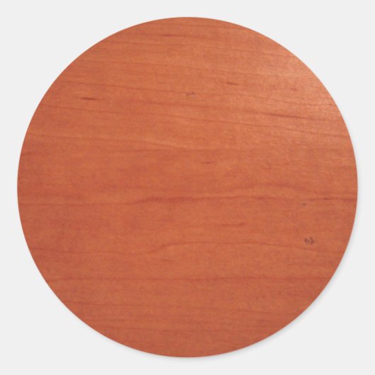 Warme houtnerf textuur v.2 ronde sticker (Voorkant)