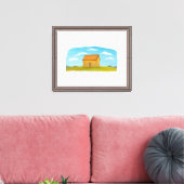 Warme Huis Landschap Canvas Afdruk (Insitu (Woonkamer))