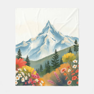 Warme Impressionistische Berglandschap Fleece Deken