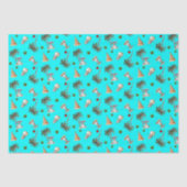 Warme Kerst Palmbomen Sneeuwmannen Aqua Tissuepapier (Voorkant)