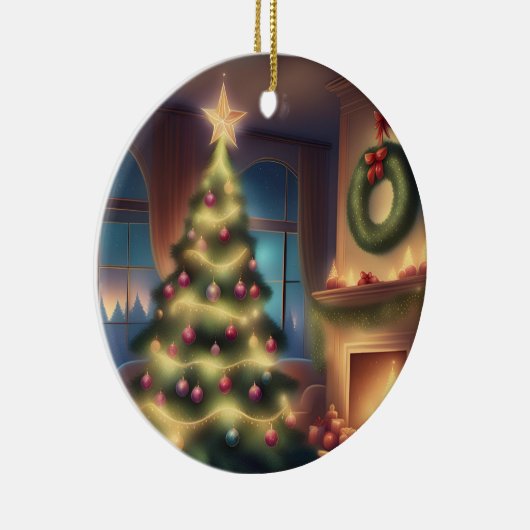 Warme kerstboom keramisch ornament (Rechts)