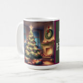 Warme kerstboom koffiemok (Voorkant links)