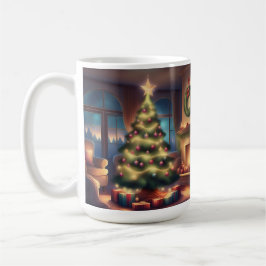Warme kerstboom koffiemok