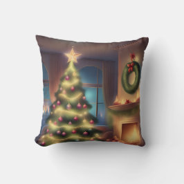 Warme kerstboom kussen