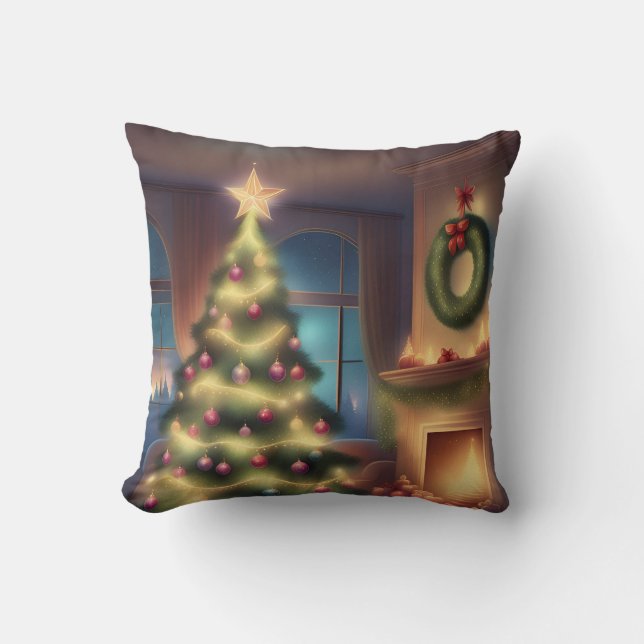 Warme kerstboom kussen (Voorkant)