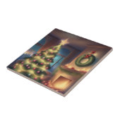 Warme kerstboom tegeltje (Zijkant)