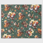 Warme kerstkaarsen cadeaupapier (Vlak)