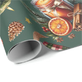 Warme kerstkaarsen cadeaupapier (Rol Hoek)